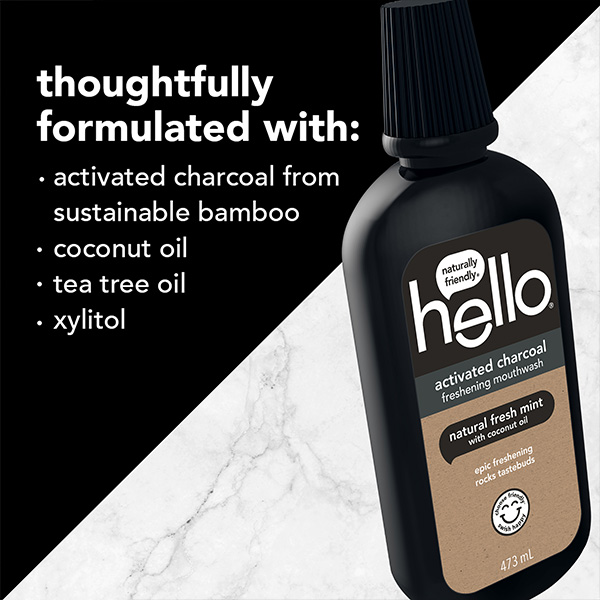 hello® activated charcoal mouthwash